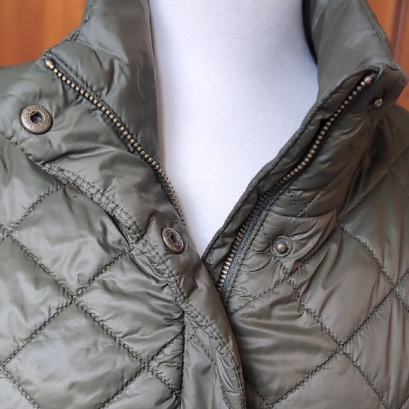 Olive Quilted Women's Jacket - Picture 3 of 7